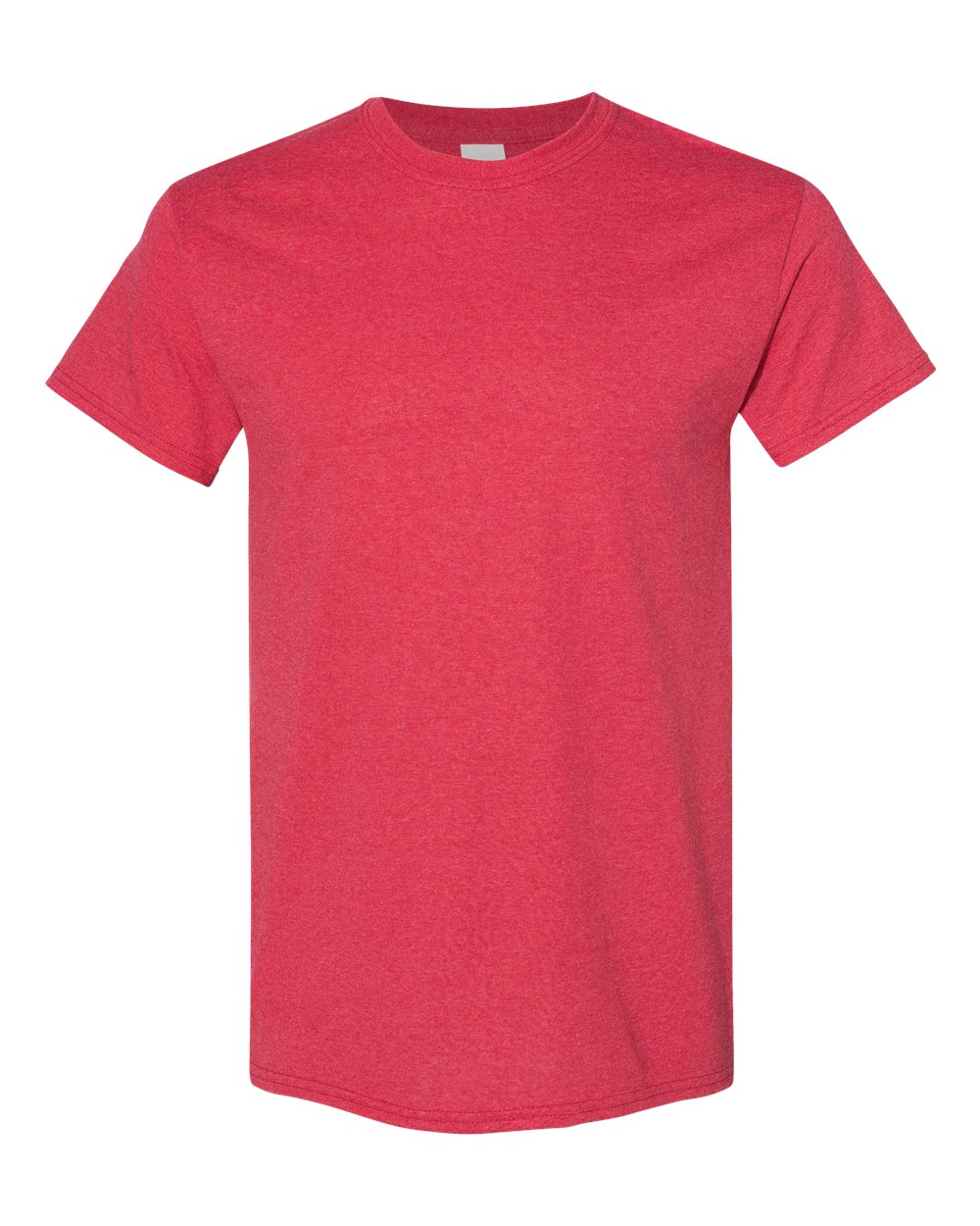 Gildan T-Shirt Uomo Ultra Cotton Rosso Mélange L – Cotone Pesante Senza Cuciture