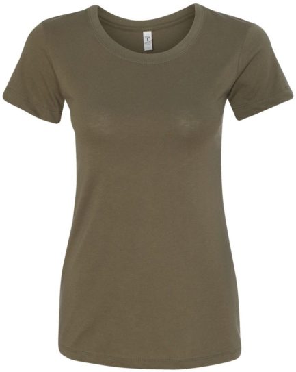 Women's Ideal Crew - 1510 Military Green Front side