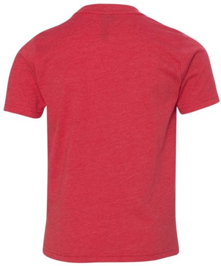Youth CVC Short Sleeve Crew - 3312 Red Back side