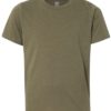 Youth CVC Short Sleeve Crew - 3312 Military Green Front side