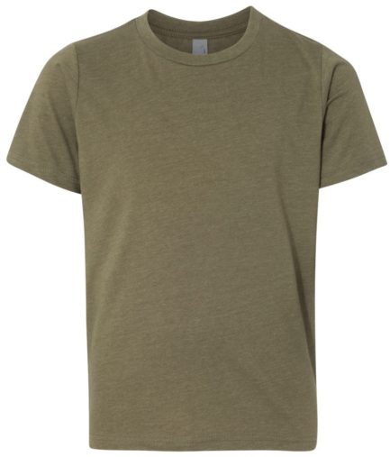 Youth CVC Short Sleeve Crew - 3312 Military Green Front side