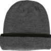 Enclave Waffle Beanie Charcoal Front side
