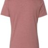 Women’s Relaxed Fit Heather CVC Tee Heather Mauve Back side