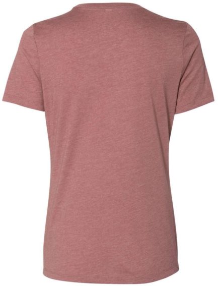 Women’s Relaxed Fit Heather CVC Tee Heather Mauve Back side