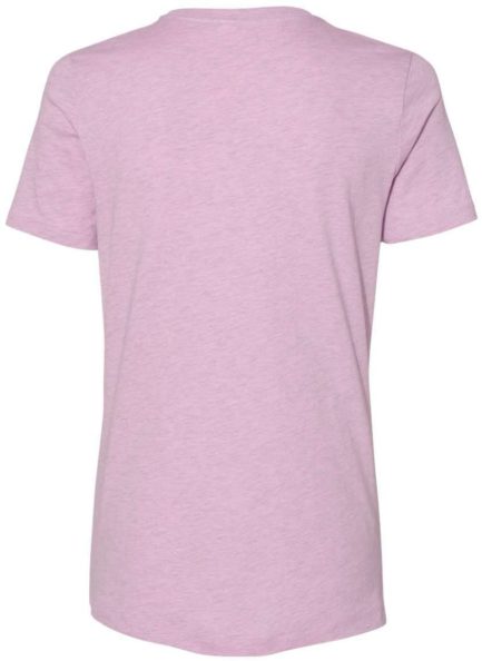 Women’s Relaxed Fit Heather CVC Tee Heather Prism Lilac Back side