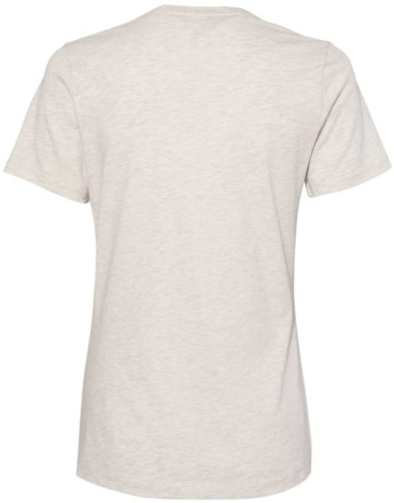 Women’s Relaxed Fit Heather CVC Tee Heather Prism Natural Back side