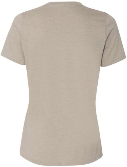 Women’s Relaxed Fit Heather CVC Tee Heather Stone Back side