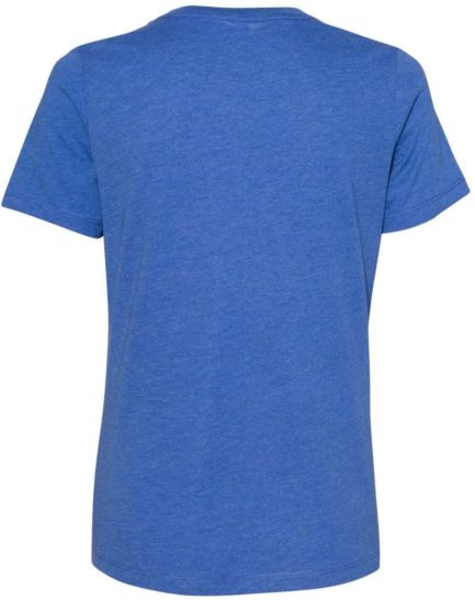 Women’s Relaxed Fit Heather CVC Tee Heather True Royal Back side