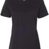 Women’s Relaxed Fit Heather CVC Tee Black Heather Front side