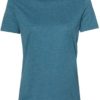 Women’s Relaxed Fit Heather CVC Tee Heather Deep Teal Front side