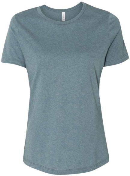 Women’s Relaxed Fit Heather CVC Tee Heather Slate Front side