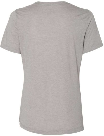 Women’s Relaxed Fit Triblend Tee Athletic Grey Triblend Back side