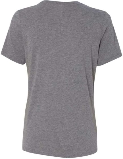 Women’s Relaxed Fit Triblend Tee Grey Triblend Back side