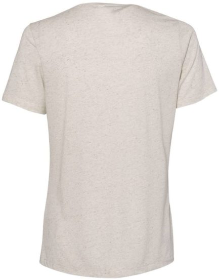 Women’s Relaxed Fit Triblend Tee Oatmeal Triblend Back side