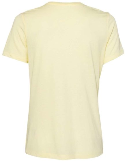 Women’s Relaxed Fit Triblend Tee Pale Yellow Triblend Back side