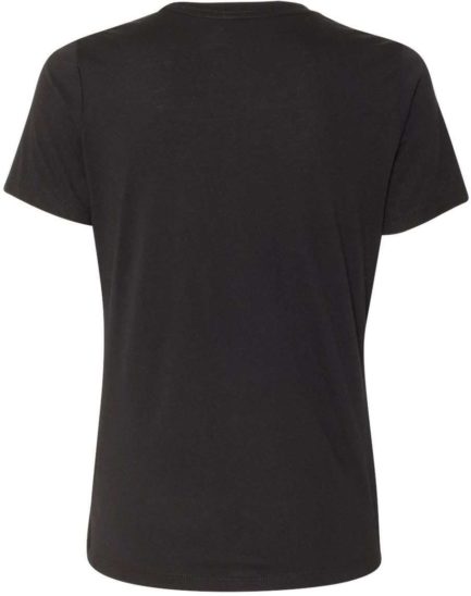 Women’s Relaxed Fit Triblend Tee Solid Black Triblend Back side