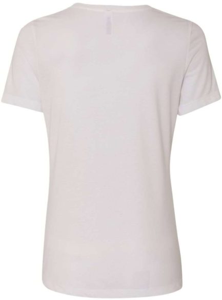 Women’s Relaxed Fit Triblend Tee Solid White Triblend Back side