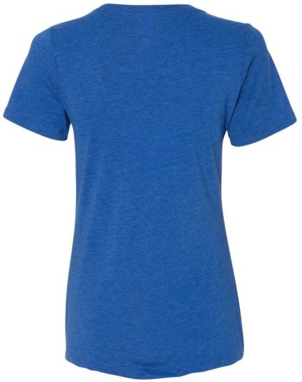 Women’s Relaxed Fit Triblend Tee True Royal Triblend Back side
