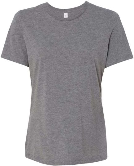 Women’s Relaxed Fit Triblend Tee Grey Triblend Front side