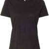 Women’s Relaxed Fit Triblend Tee Solid Black Triblend Front side