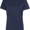 Women’s Relaxed Fit Triblend Tee Solid Navy Triblend Front side