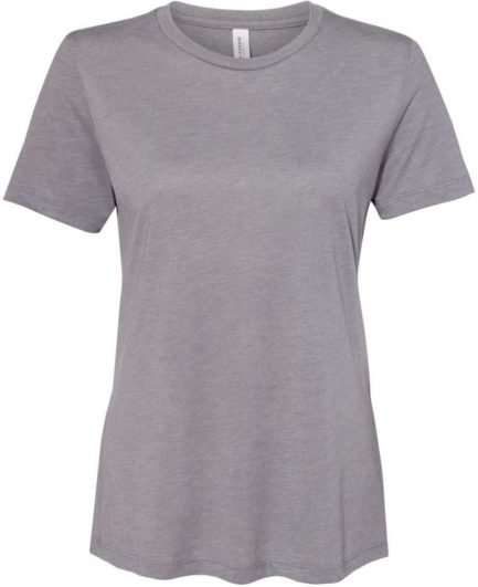 Women’s Relaxed Fit Triblend Tee Storm Triblend Front side