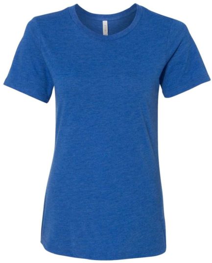 Women’s Relaxed Fit Triblend Tee True Royal Triblend Front side