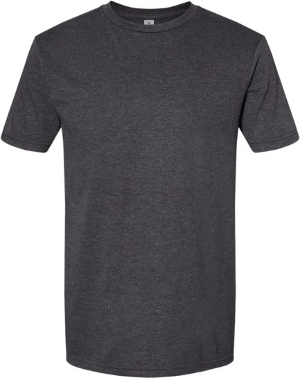 Softstyle CVC T-Shirt Pitch Black Mist Front side