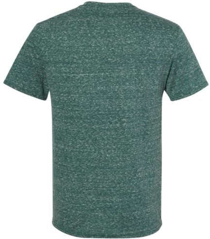 Snow Heather Jersey Crew T-Shirt Forest Green Back side