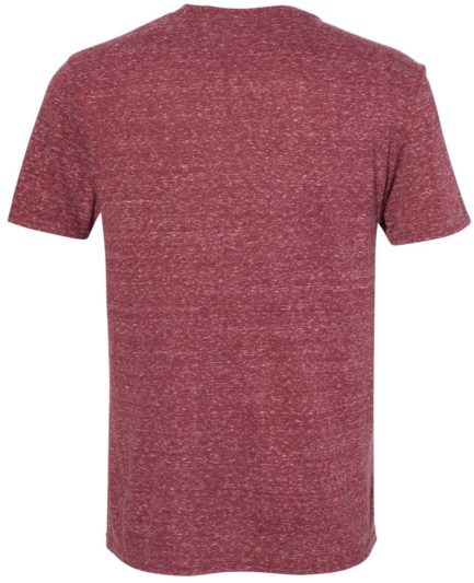 Snow Heather Jersey Crew T-Shirt Maroon Back side