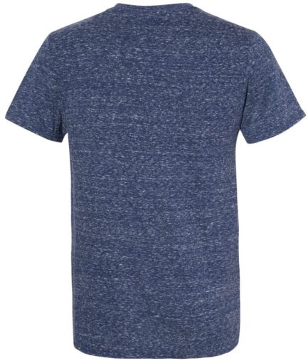 Snow Heather Jersey Crew T-Shirt Navy Back side