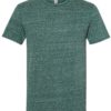 Snow Heather Jersey Crew T-Shirt Forest Green Front side