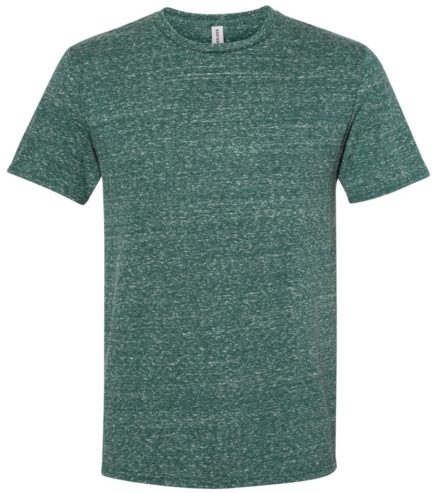 Snow Heather Jersey Crew T-Shirt Forest Green Front side