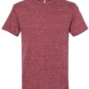 Snow Heather Jersey Crew T-Shirt Maroon Front side