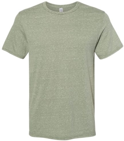 Snow Heather Jersey Crew T-Shirt Military Green Front side