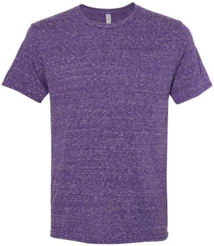 Snow Heather Jersey Crew T-Shirt Purple Front side