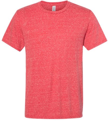 Snow Heather Jersey Crew T-Shirt Red Front side