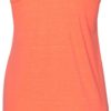 Women's Snow Heather Jersey Racerback Tank Top Bright Coral Back side