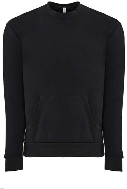 Unisex Crew with Pocket - 9001 Black Front side