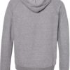 Snow Heather French Terry Pullover Hood Sweatshirt Charcoal Back side