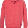 Snow Heather French Terry Pullover Hood Sweatshirt Red Back side