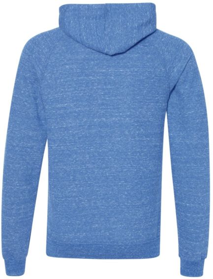 Snow Heather French Terry Pullover Hood Sweatshirt Royal Back side