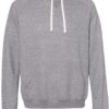 Snow Heather French Terry Pullover Hood Sweatshirt Charcoal Front side