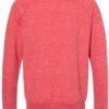 Snow Heather French Terry Crewneck Sweatshirt Red Back side