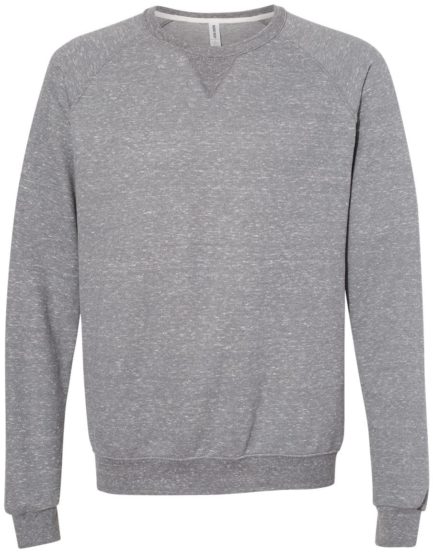 Snow Heather French Terry Crewneck Sweatshirt Charcoal Front side