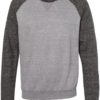 Snow Heather French Terry Crewneck Sweatshirt Charcoal/Black Ink Front side