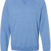 Snow Heather French Terry Crewneck Sweatshirt Royal Front side